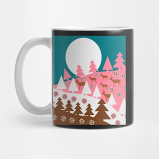 Floral deer hills Mug